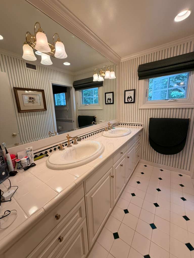 Freshly cleaned glass shower
